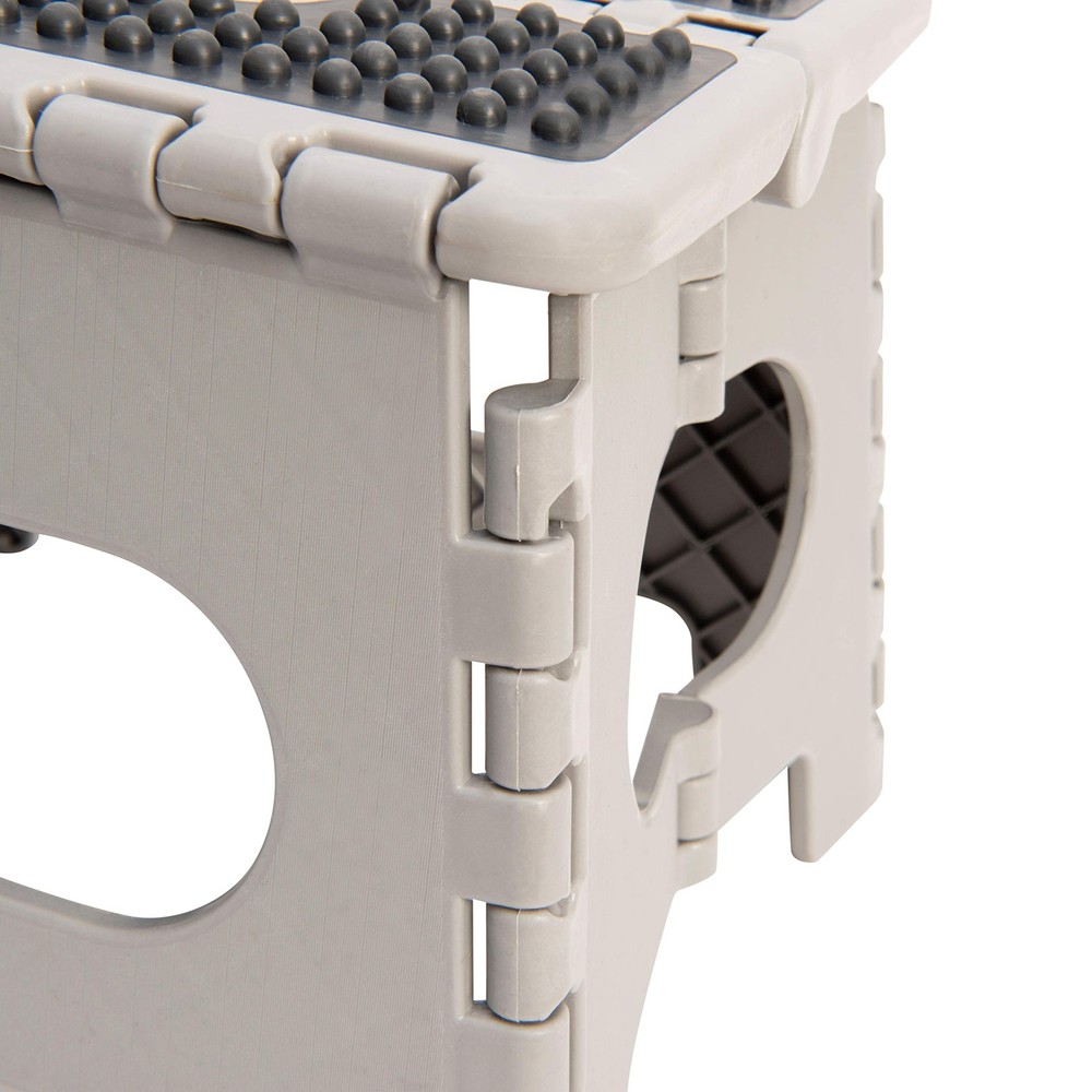 White 9 Anti-Skid Folding Step Stool, Collapsible, 200lb, Portable, Kitchen