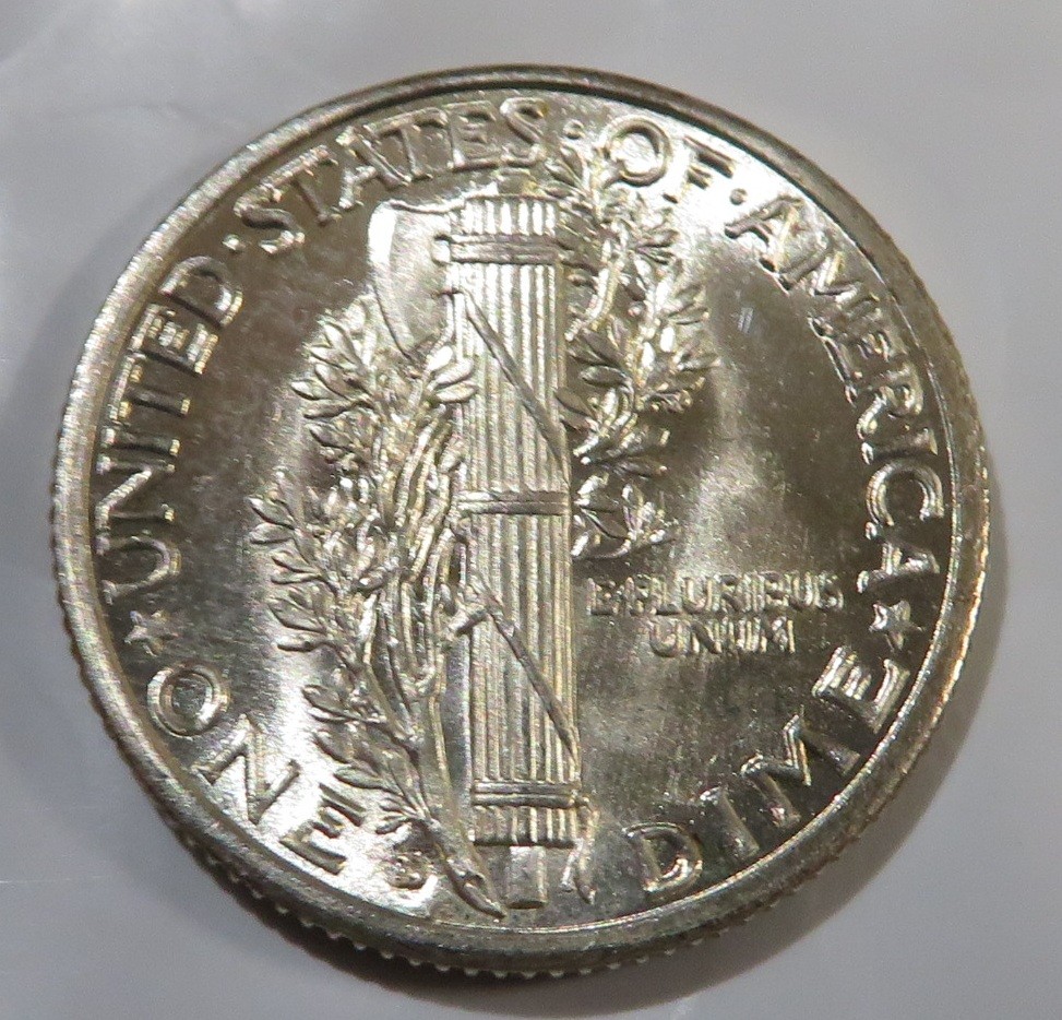 1937 D Mercury Dime - GEM BU - FSB