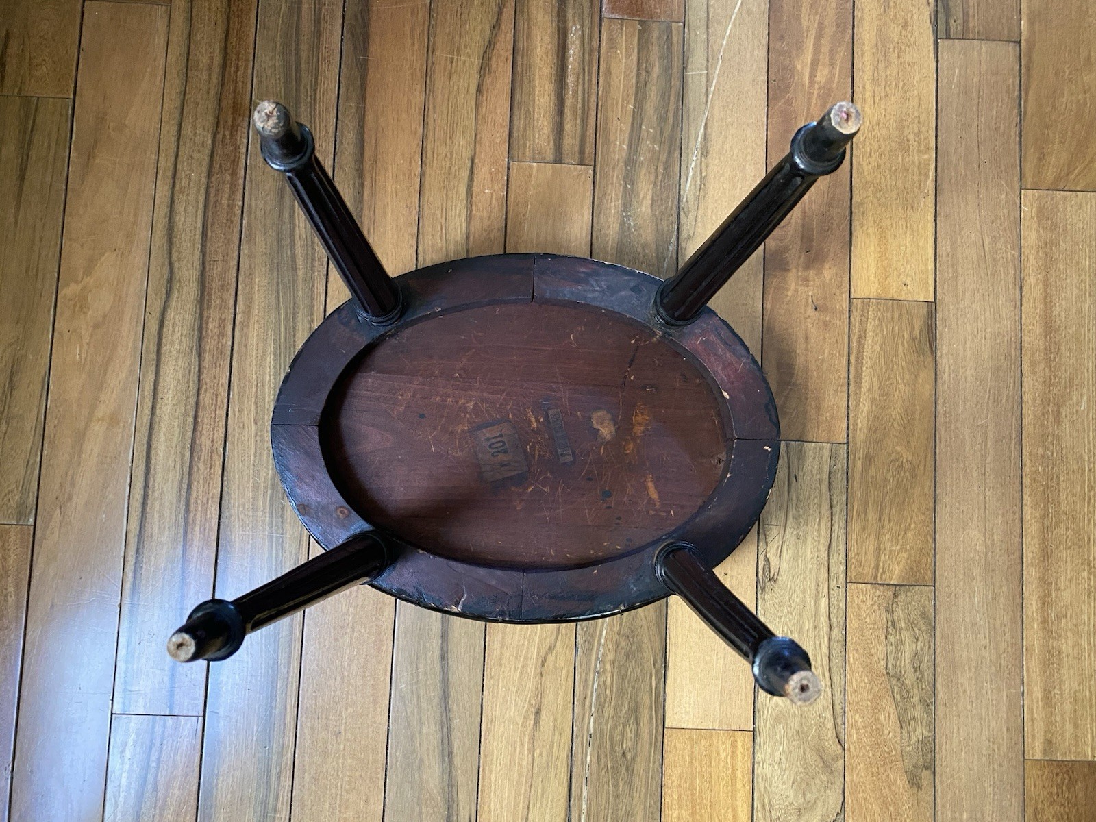 FRENCH Louis XVI Style Small Bouillotte Marble Top And Brass Edge Side Table