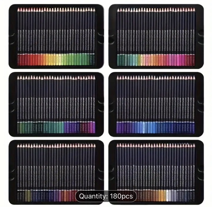 180 Brutfuner oily colored Black Barrel pencils in Metal Box NEW shipping incl