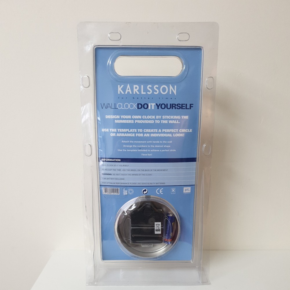 Karlsson DIY Numbers Wall Clock Multicolour Do It Yourself - Retro Decor
