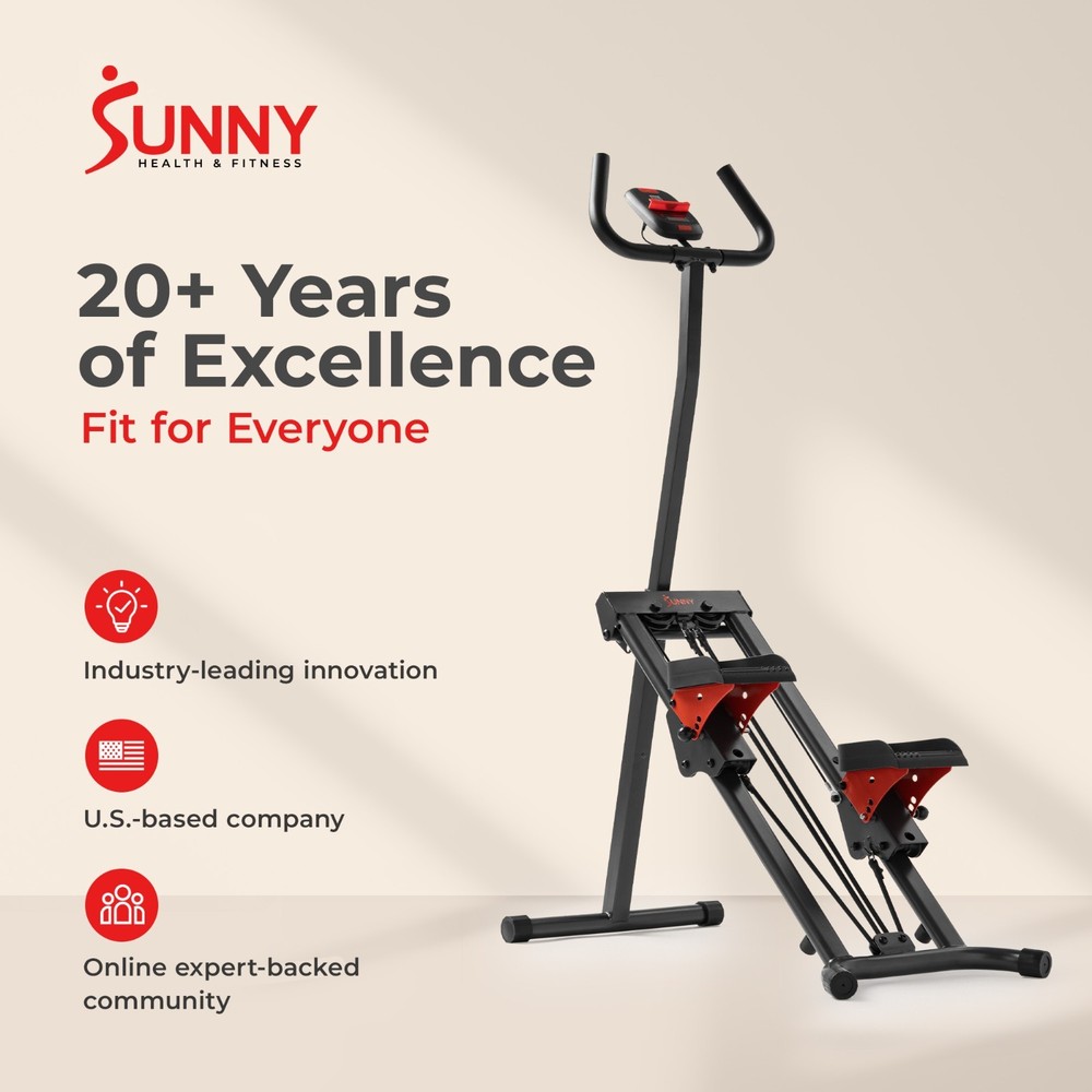 Smart Stair Stepper Climber Exercise Machine with Resistance Cords Vertical Step
