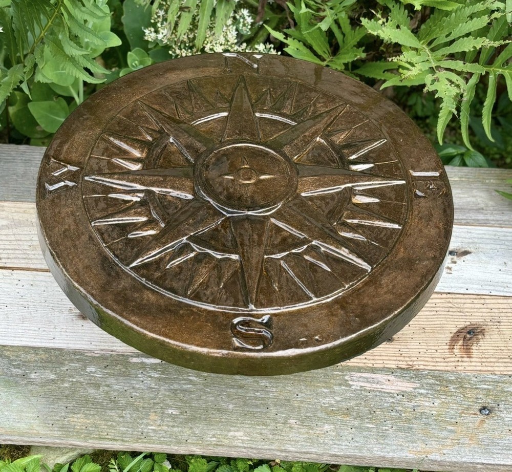Compass Nautical Cement Stepping Stone