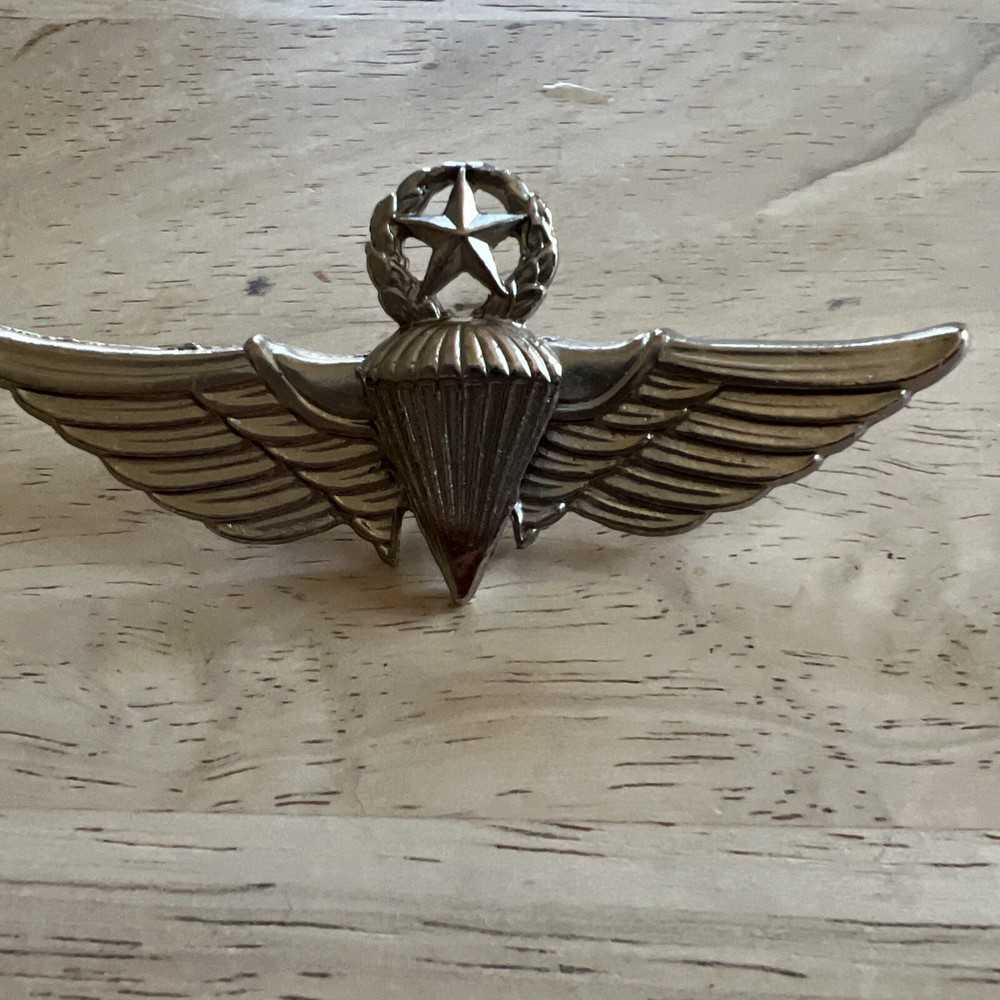 VintagePara Wings. Silver Tone. Pin Back