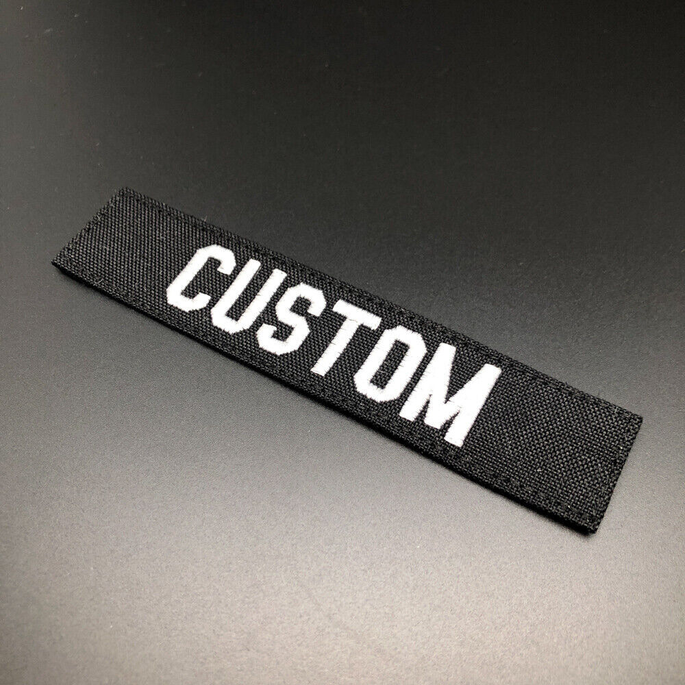 Custom Name Tape Embroidery Patch Brand Fold Tactics Military Hook and Loop