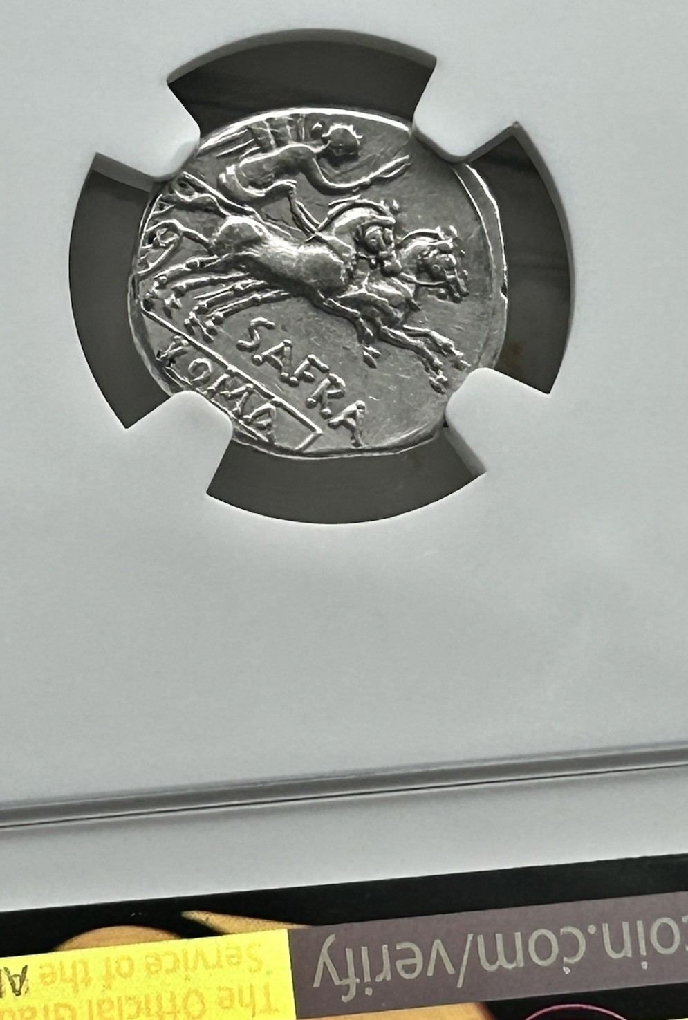 NGC XF S Afranius AR Denarius 150 BC Roma Victory