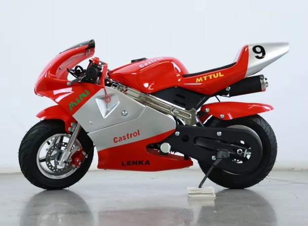 X-M 49cc 2 stroke engine mini pocket bike motorcycle