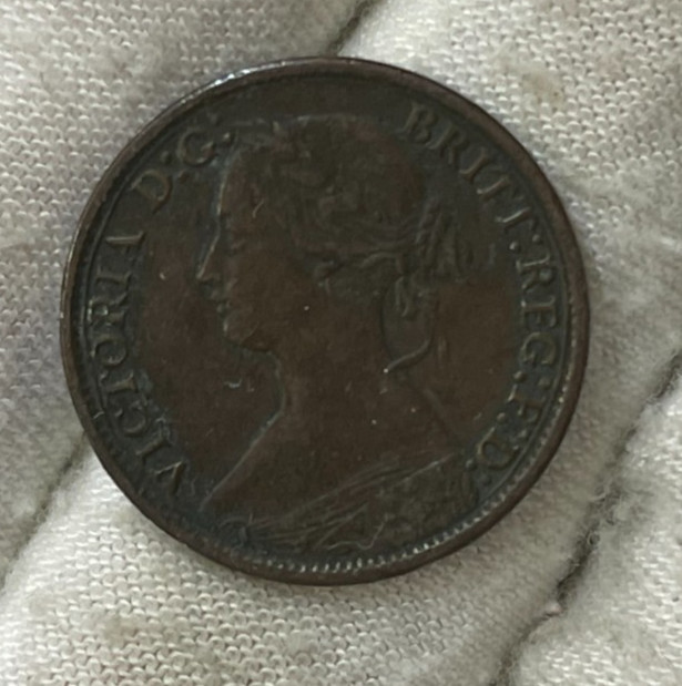 1866 Great Britain One Farthing Coin