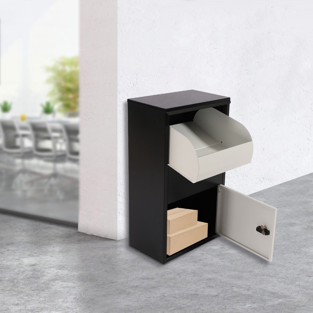 Parcel Drop Box Package Mailbox Porch Express with Lockable Storage+2 * Keys