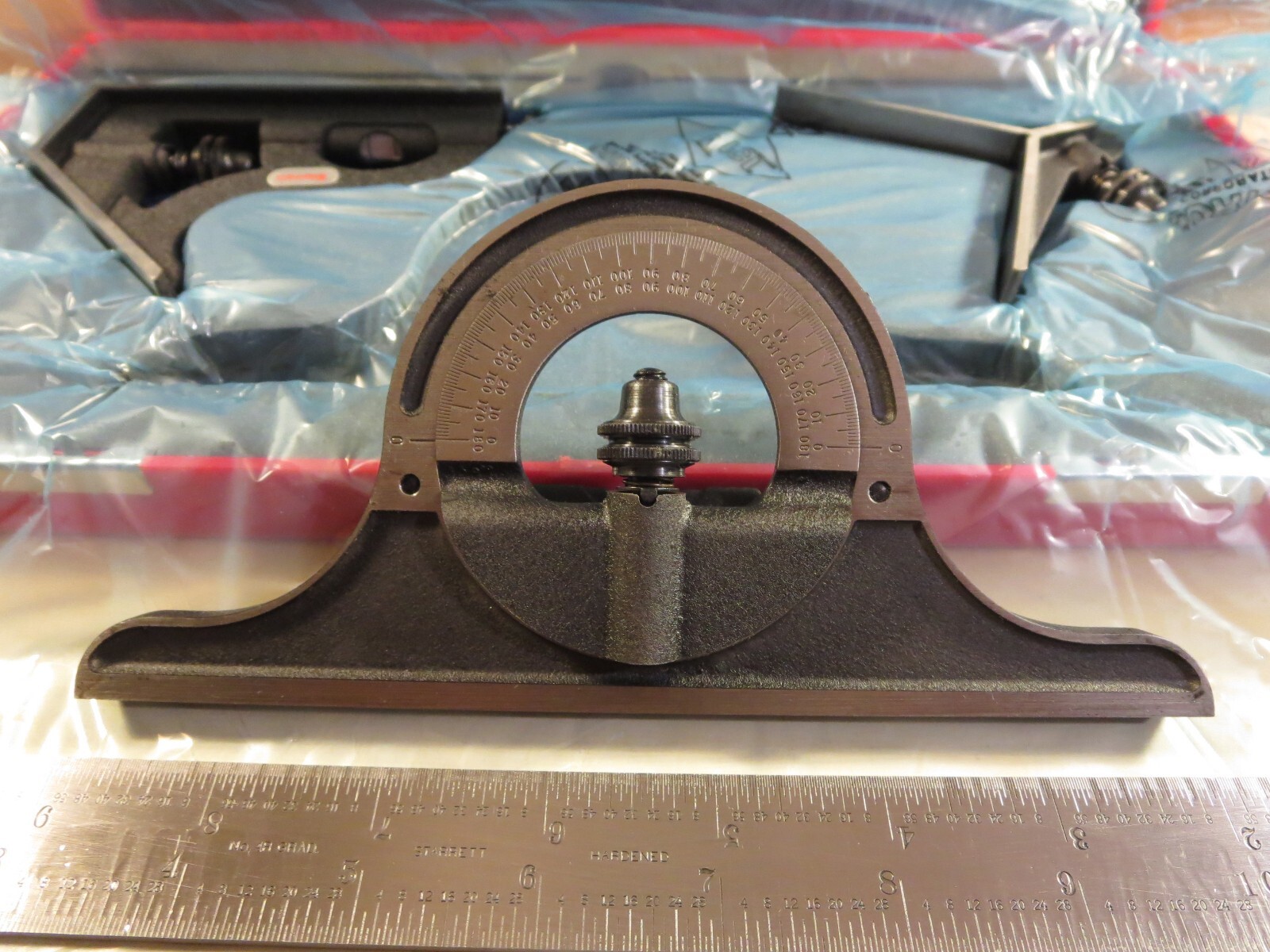 STARRETT 9-12-4r Combination set, 12" 4 Grads 50042 New w/case