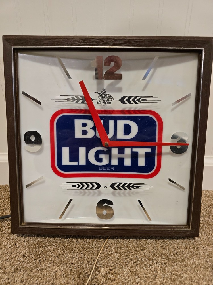 vintage bud light beer sign 1988 works!