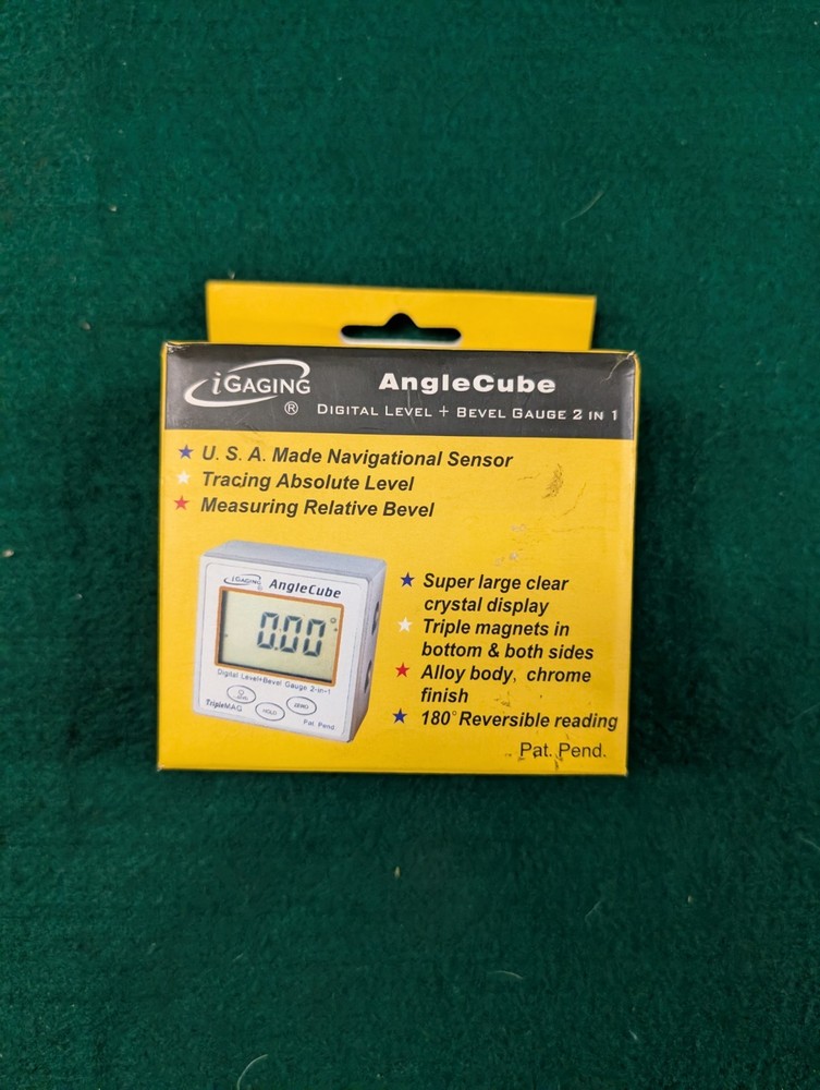 iGaging Angle Cube Digital Angle Protractor Gauge