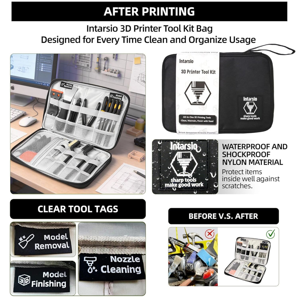 52-In-One 3D Printer Tools Kit, Professional 3D Printer Accessories & Mainten...