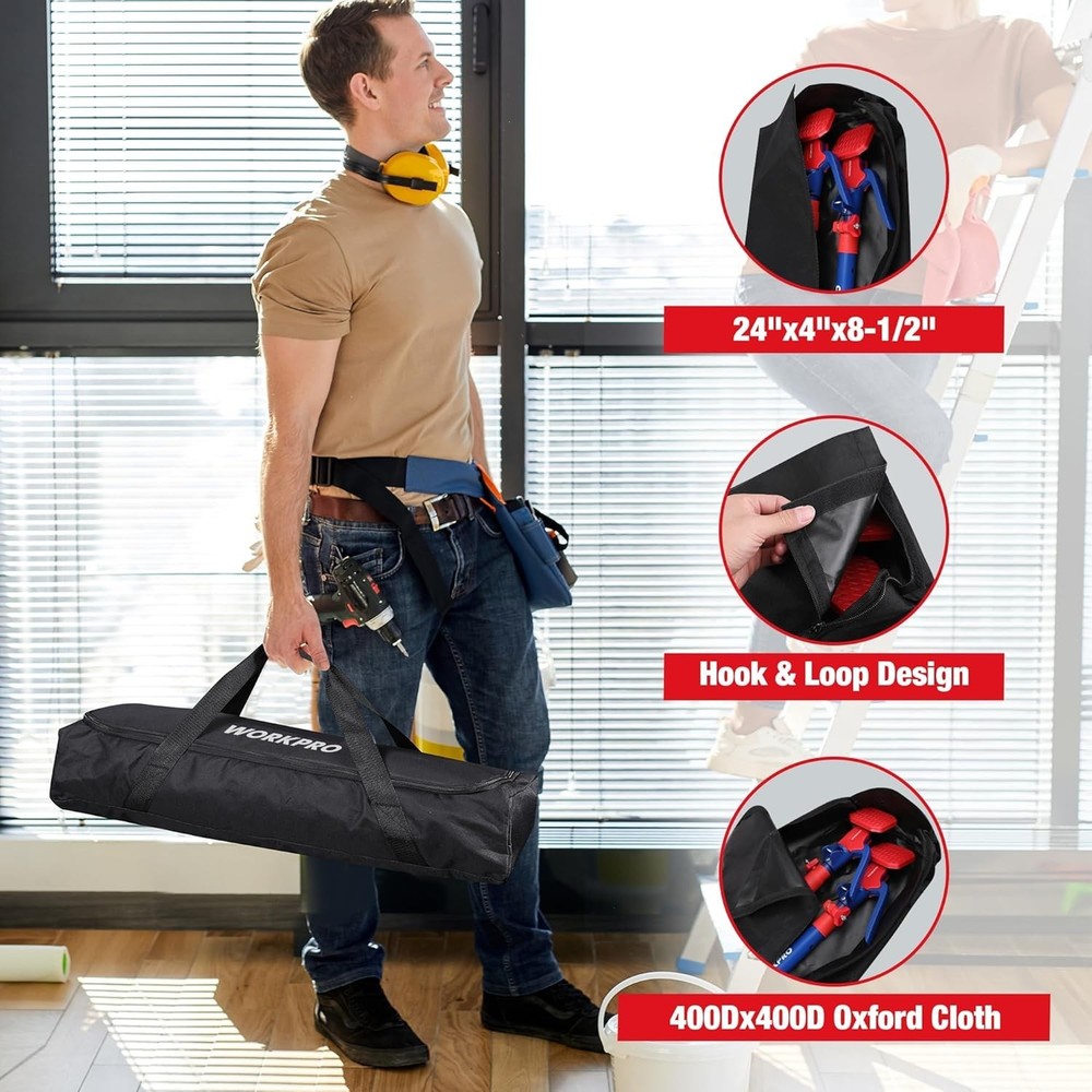 2-Pack Adjustable Support Rods for Drywall and Cabinet Installation Projects