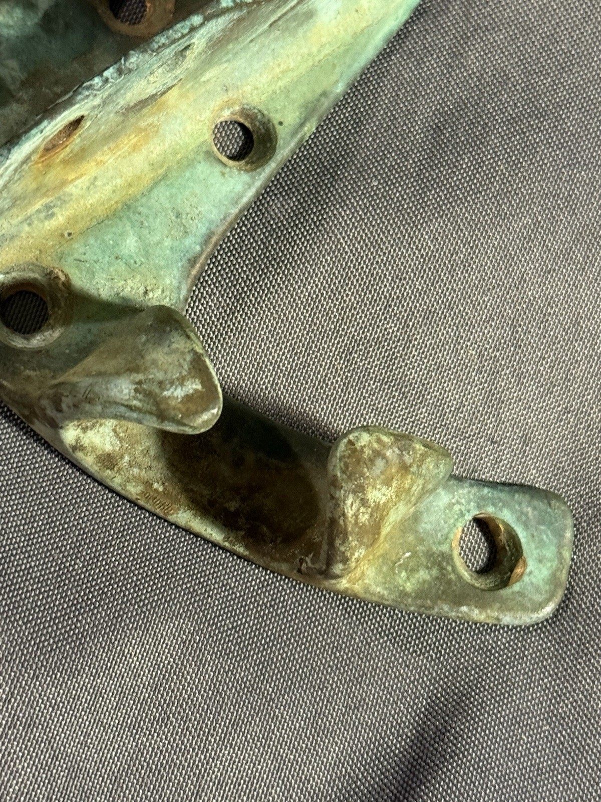 Antique Nautical Sailboat Salvage Verdigris Bronze Double Rope Maritime Cleat