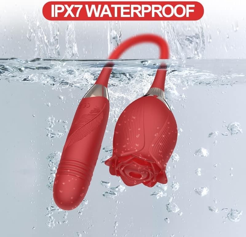 Rose Shape Sucking Vibrator Clitoral G-spot Suction Sex Toy 10 Speed WaterProof