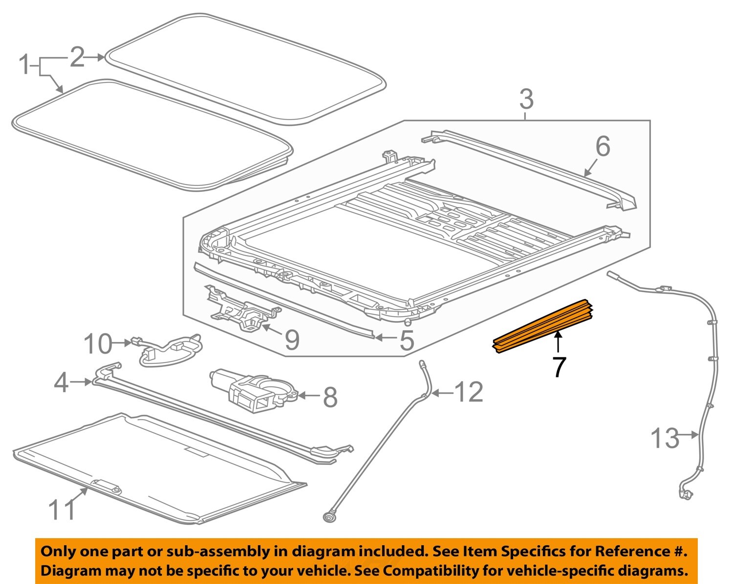 2015-2020 TAHOE YUKON ESCALADE SUNROOF SIDE DEFLECTOR CLOSEOUT NEW GM # 84119757