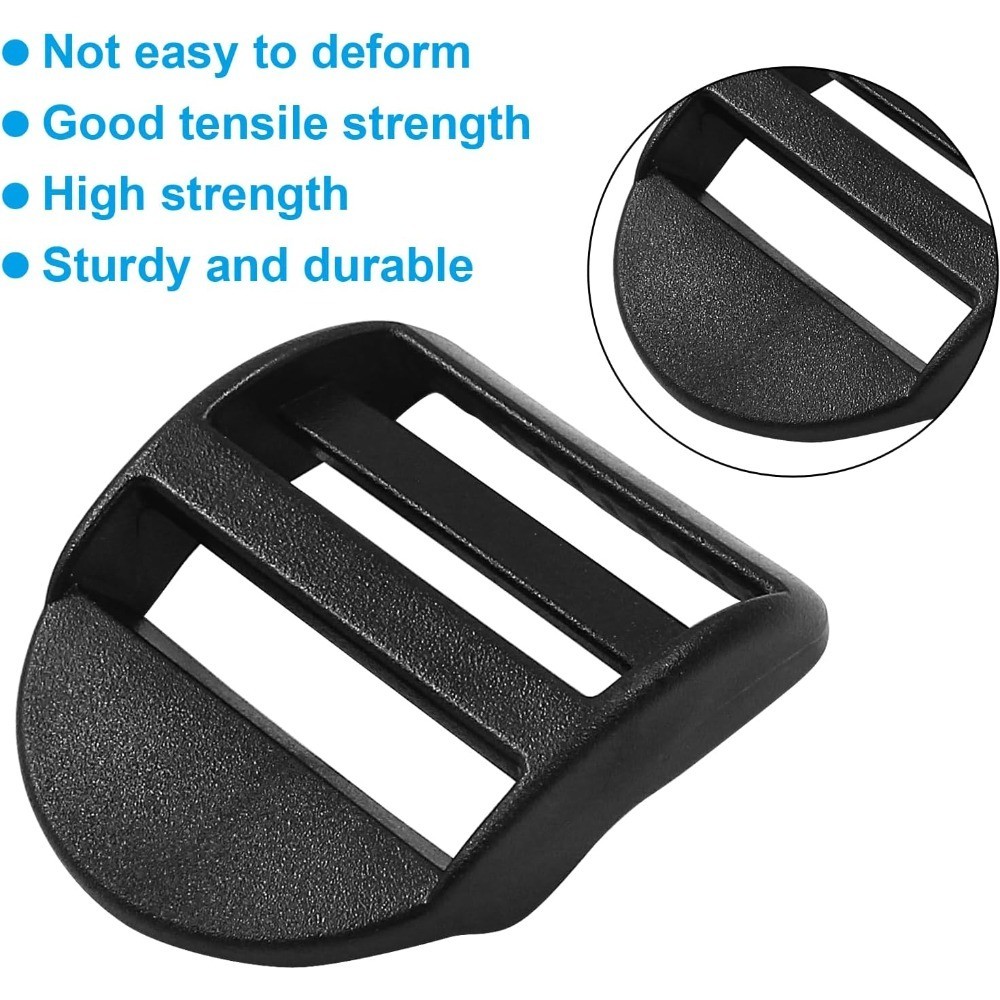 Plastic Ladder Lock Buckle Adjustable Replacement Slide for Backpack Straps
