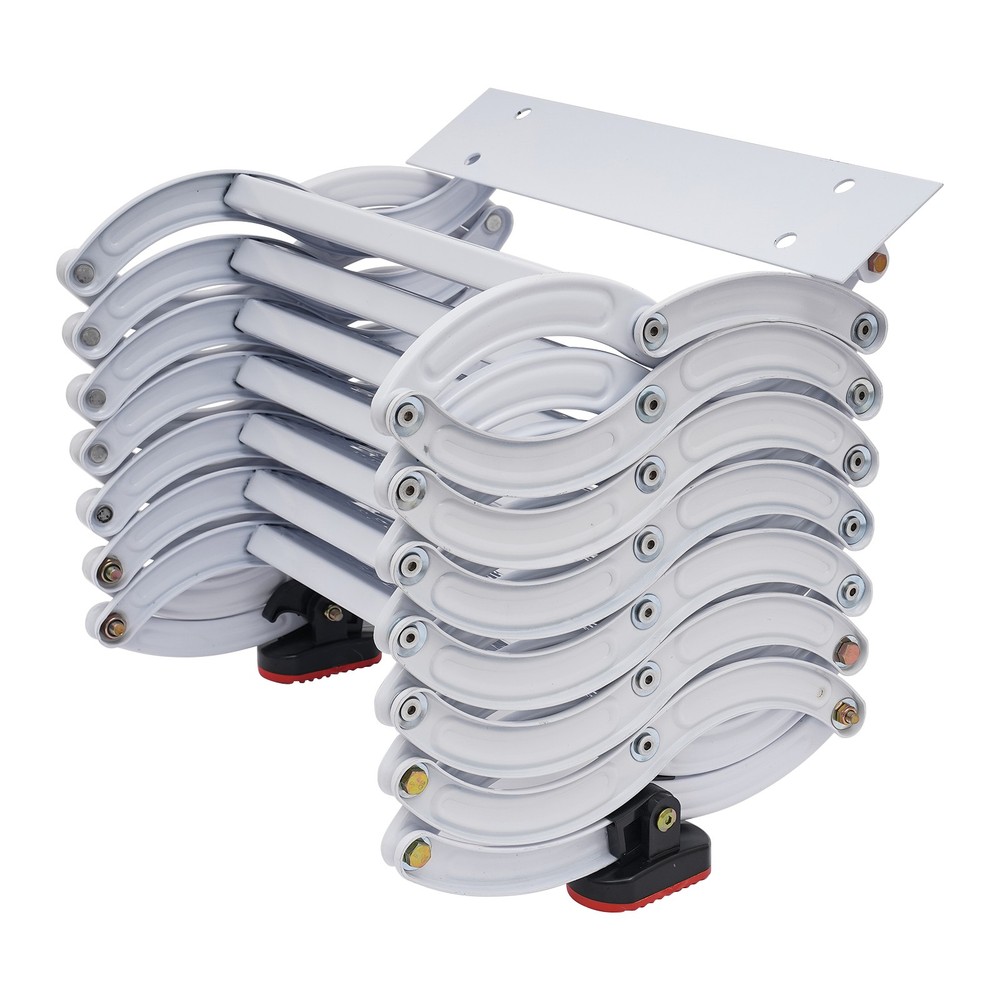 7 Steps Wall Mounted Retractable Ladder Pull Down Telescoping Step Ladders Attic