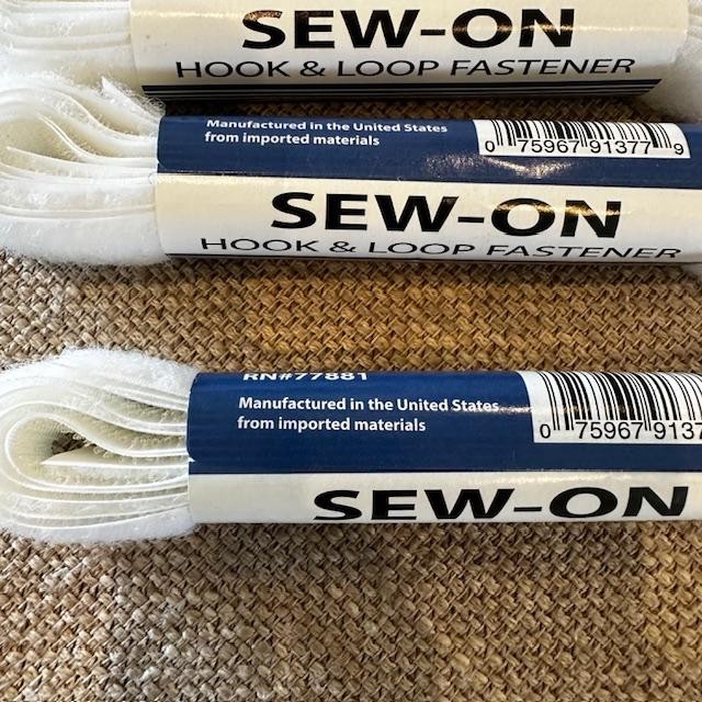 Hook & Loop Sew On Fastner 3/4 Inch 1 yard pack (3 Packs)