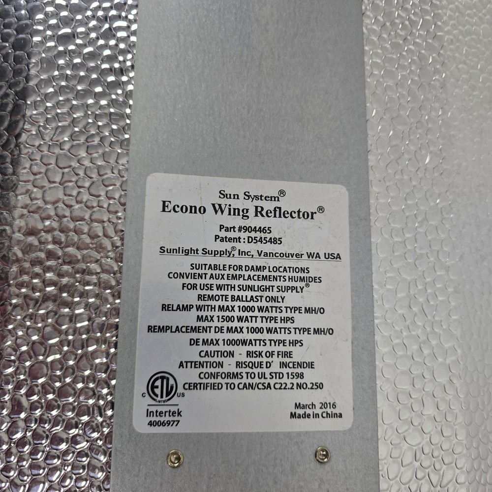 Econo Wing Reflector Sun System - Free Shipping