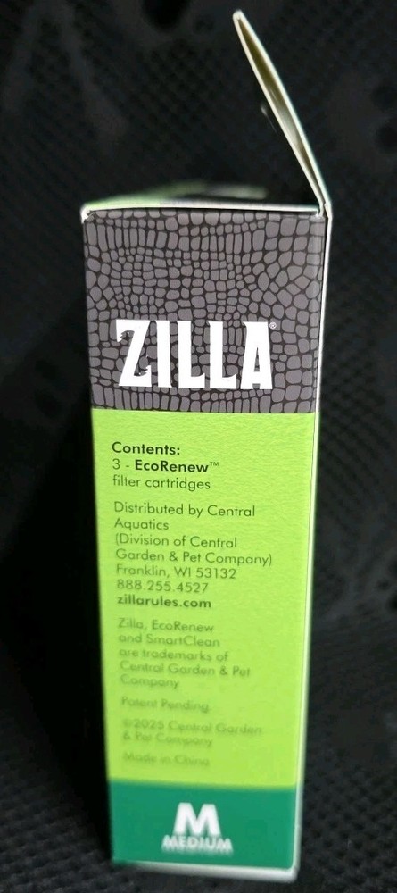 Zilla EcoRenew Filter Cartridges With Smartclean Technology 1ea/Medium 3 pk NEW