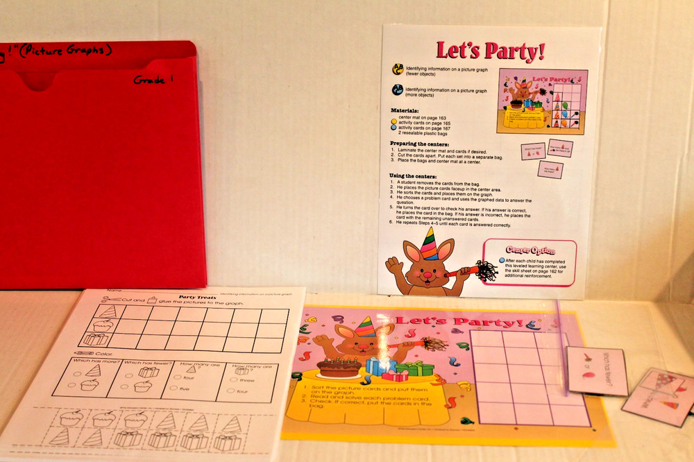 "Let's Party" Picture Graphs Math Graphing Educational Learning Activity Grade 1