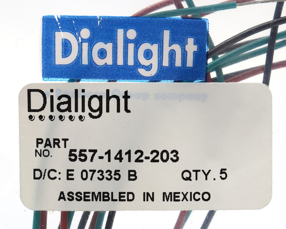 Dialight 557-1412-203 5V LED Panel Mount Indicators, Red/Green