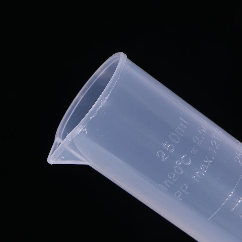 5 Pcs Graduated Measuring Cylinders Plastic Transparent For Laboratory Testing
