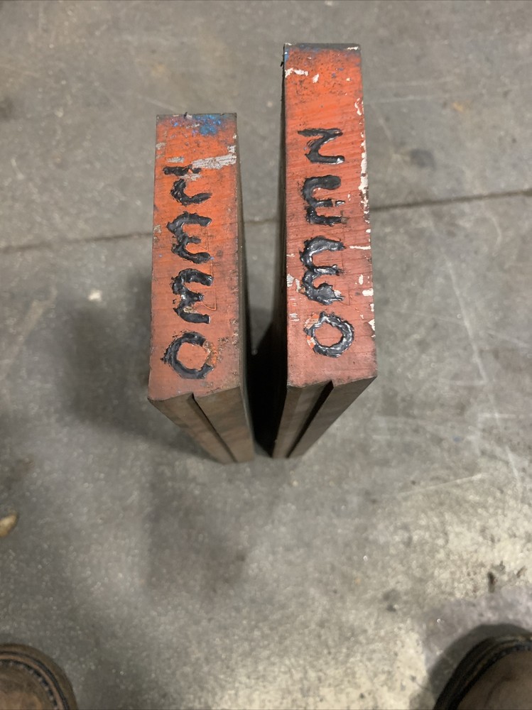 (2) 12” Dies Pair Used Press Brake Tooling