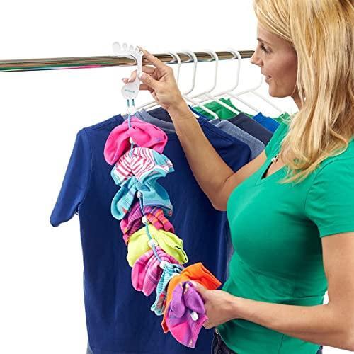 SockDock Sock Laundry Tool & Storage Hanger for Washing Drying & Storing Paired