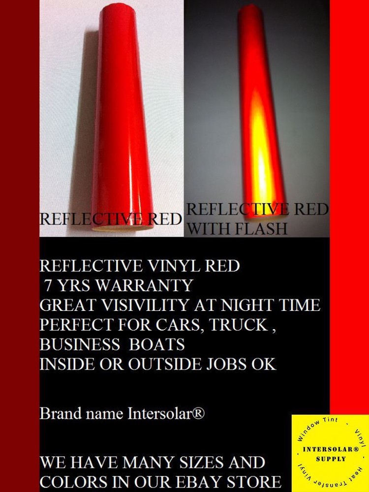 Red Reflective Vinyl Adhesive Cutter Sign Plotter Hight Reflectivity