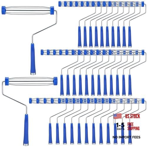 Pack 9 Inch Paint Roller Frame 5 Wire Galvanized Roller Handle Brush 18 Bule