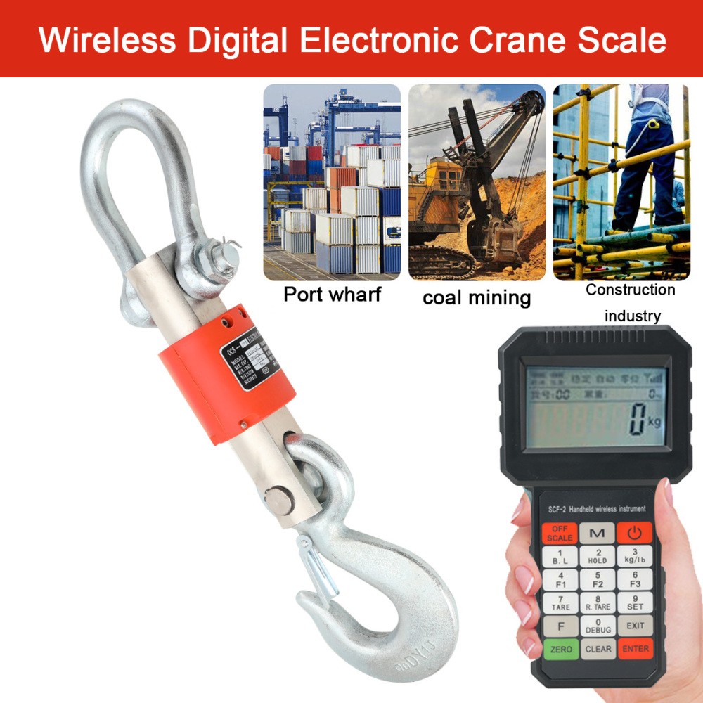 Wireless Remote Digital Electronic Hanging Crane Scale with Remote Control Hook