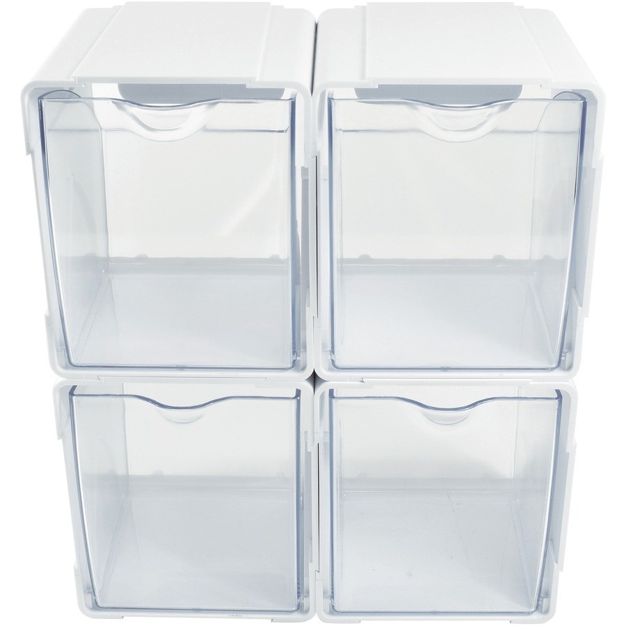 Deflecto DEF421103 Desktop Storage Bin 4 Compartment White