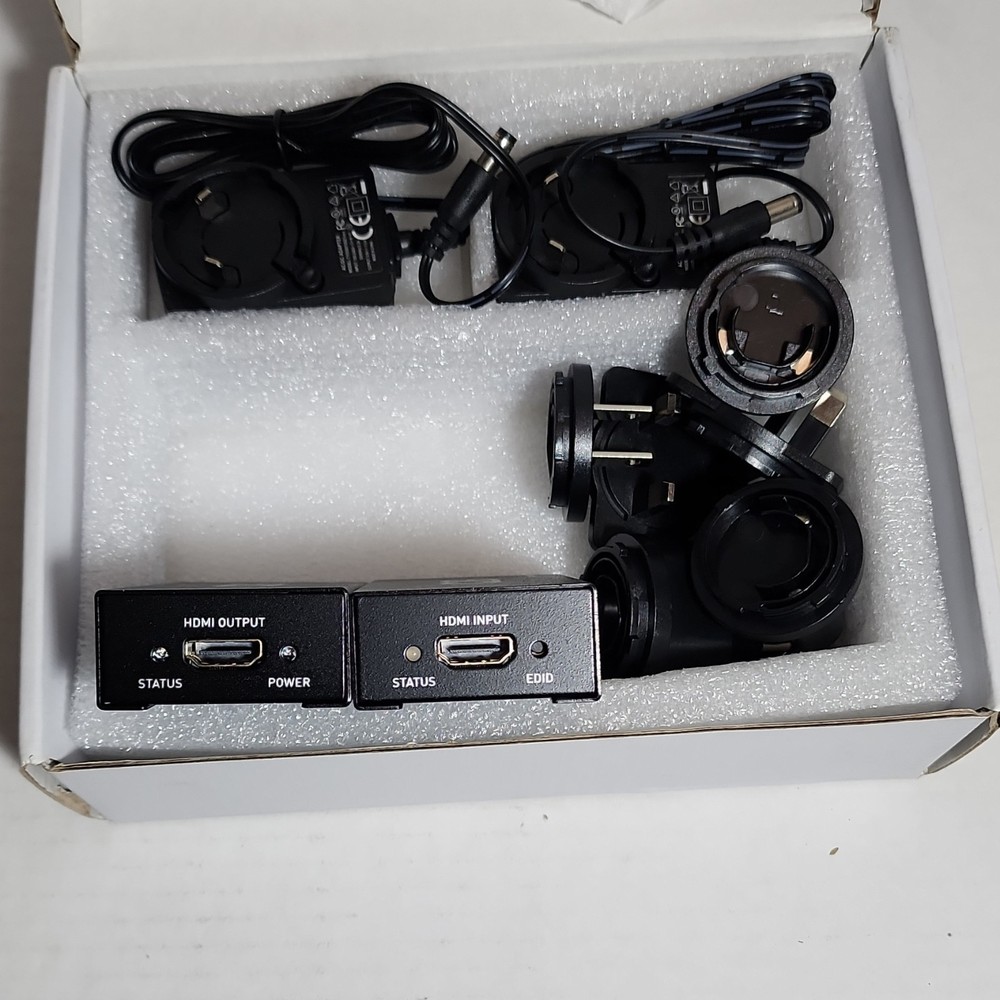 C2G 60180 HDMI Extender with Auto Equalization, HDMI/RJ45 Input & Output, Black