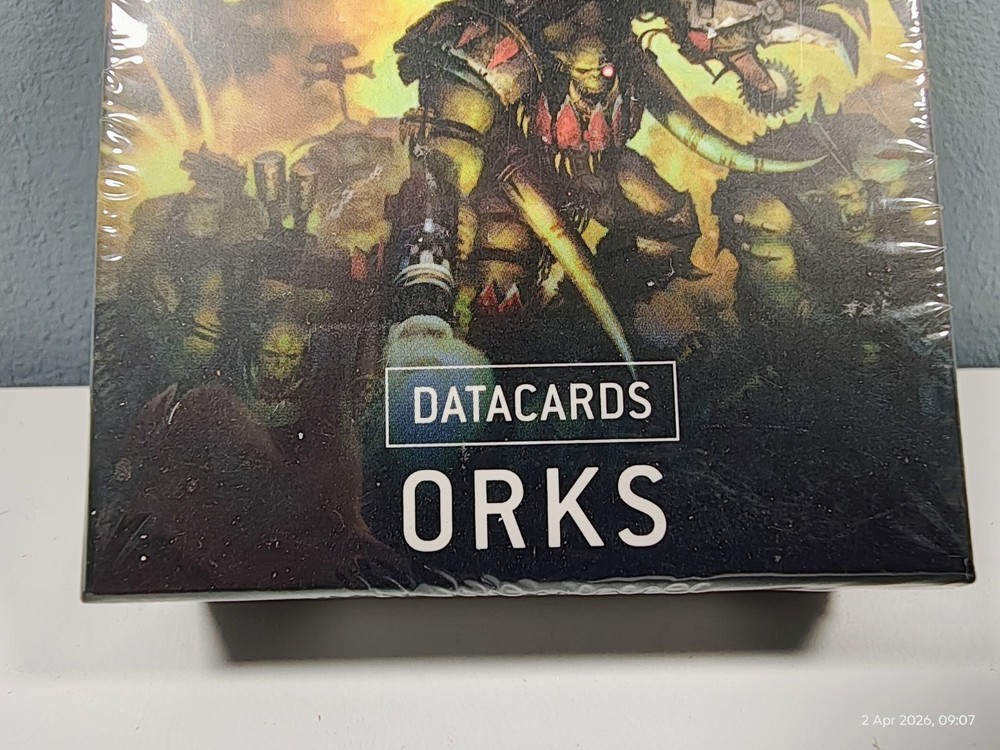 GAMES WORKSHOP Warhammer 40k 9th Ed Orks Datacards BNIB & SEALED