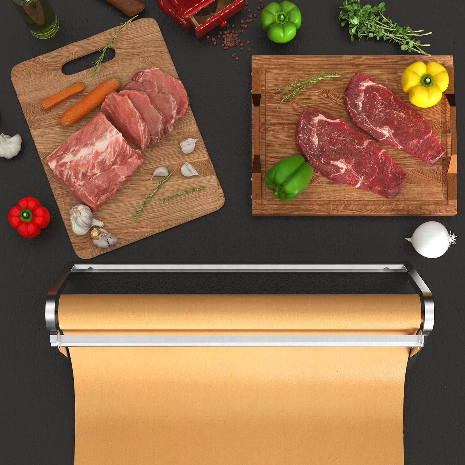 HFS(R) 24'' Wall Mounted or Table Top Kraft Paper Roll Holder Office, Kitchen