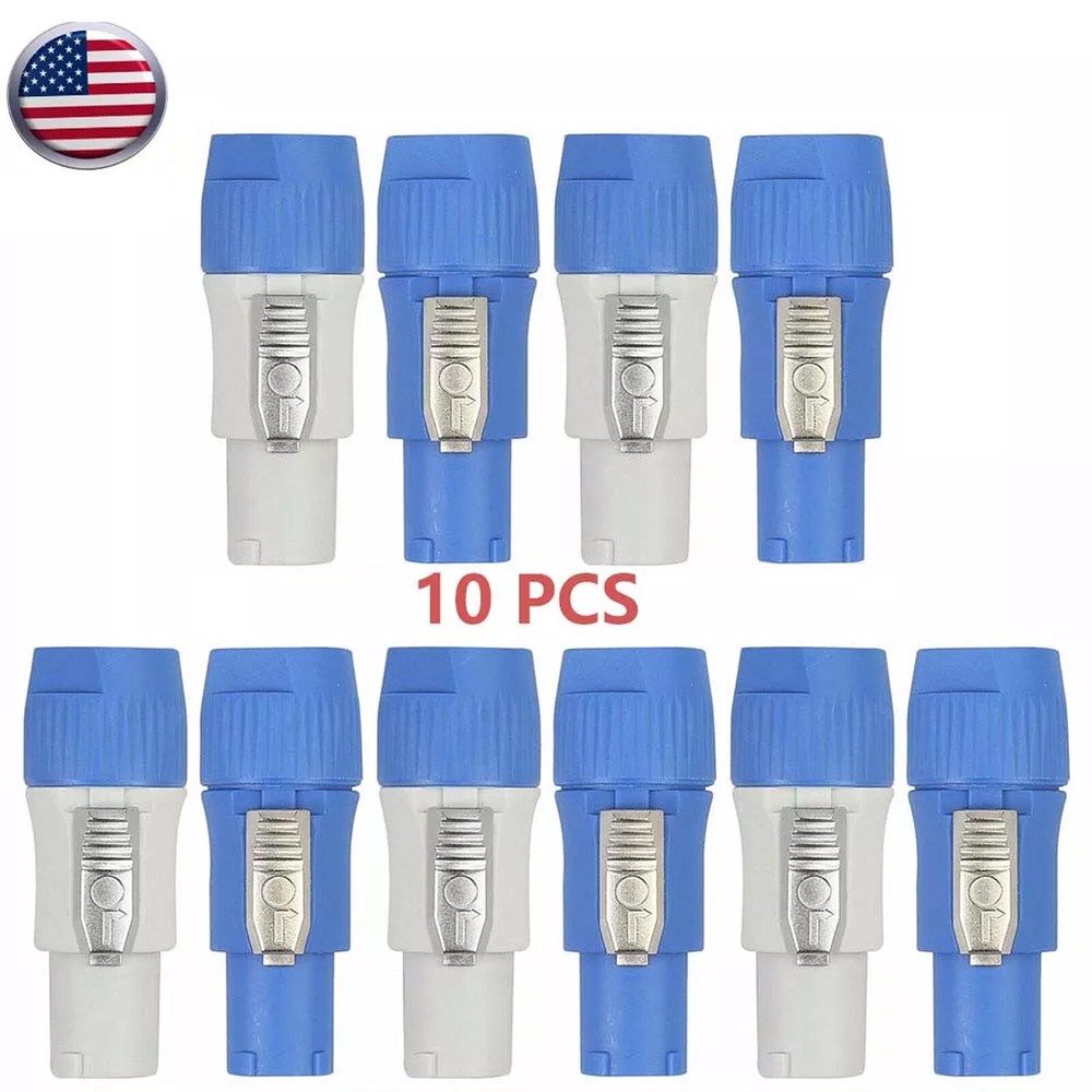 10Pcs/set PowerCON Type A NAC3FCA+NAC3MPA-1 Chassis Plug Panel Adapter Connector