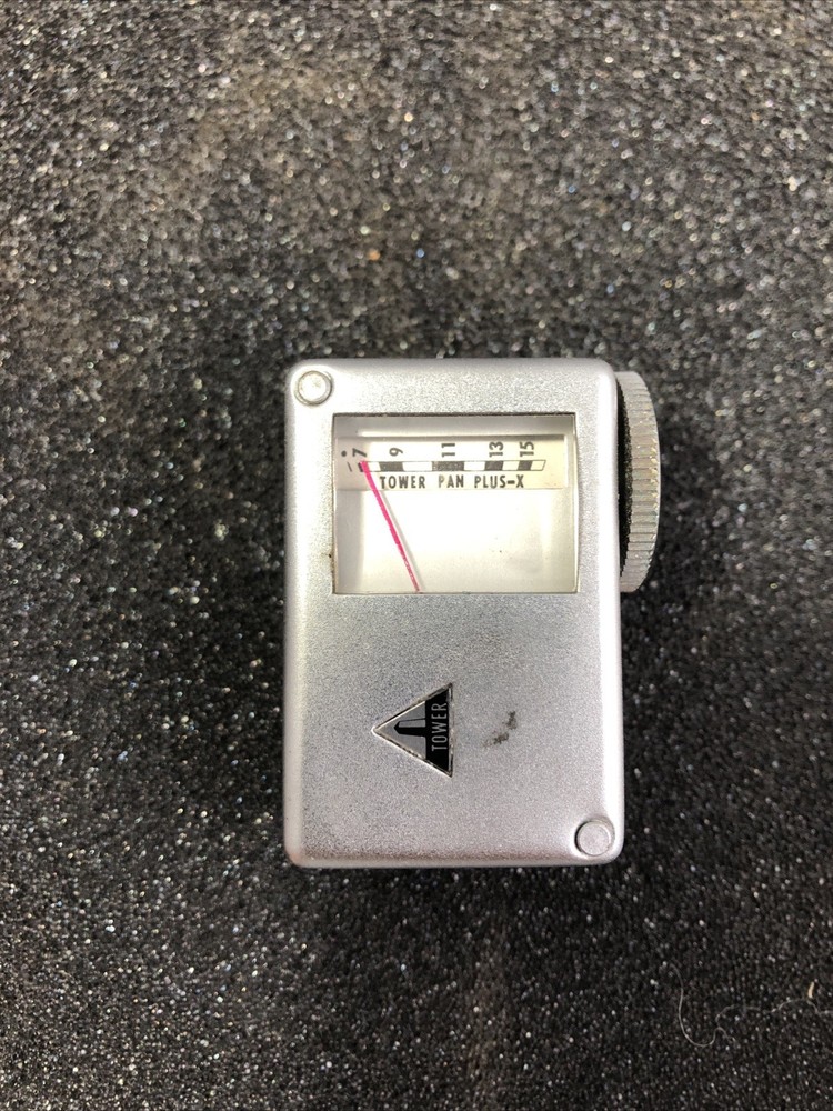 Vintage Tower Light Meter with Leather Case