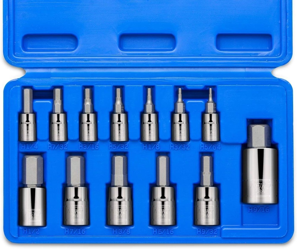 10075A SAE Hex Bit Socket Set | 13-Piece Set | S2 Steel