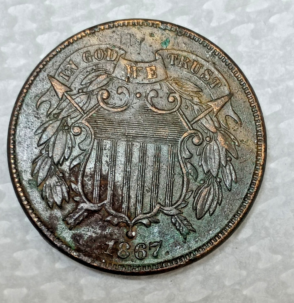 1867 2 two cent piece coin