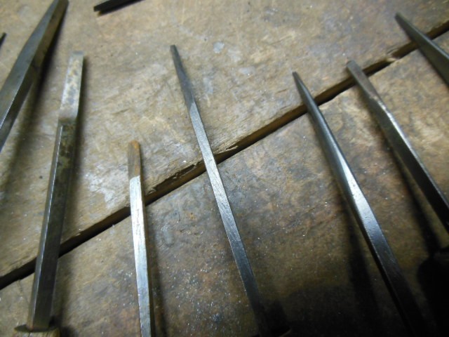 Vautier Hewes vintage engraving tool lot used chisel craft tools