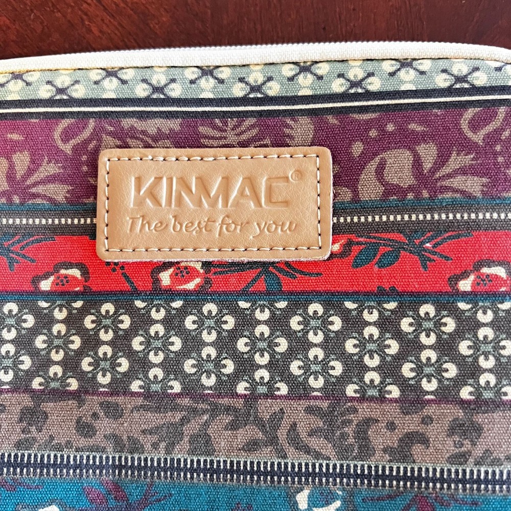 Kinmac Floral Patterned Zippered Pouch Multicolor 9" X 7" Protective Case