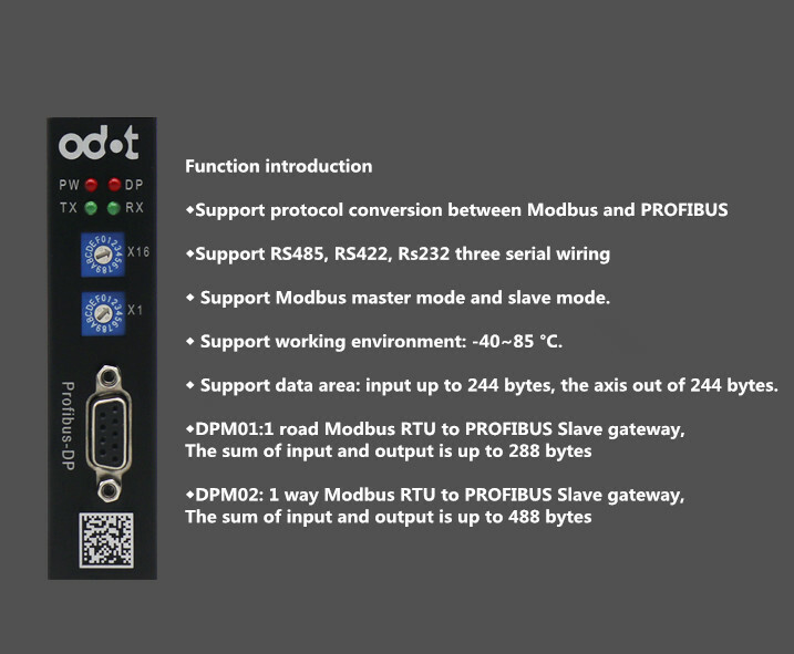 Profibus with programming connector RS485 interface compatible with Siemens DP