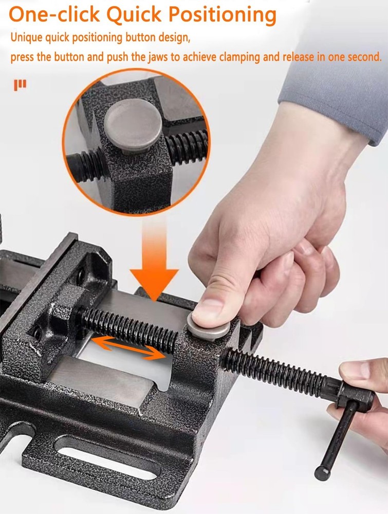 MYTEC Heavy Duty Vice for Drill Press, 5.0" Black, Quick Release Workbench In...