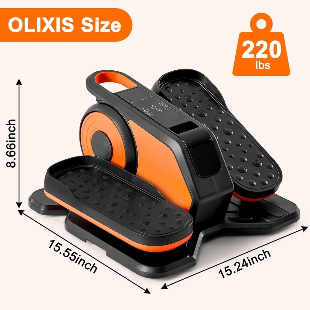 Under-Desk Elliptical Machine–Compact Quiet Mini Pedal Exerciser Adjust Speed
