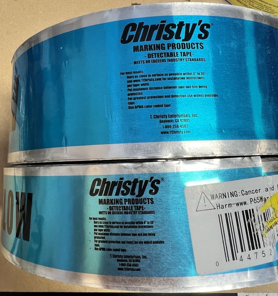 Detectable Underground Warning Tape Caution Buried Water Line