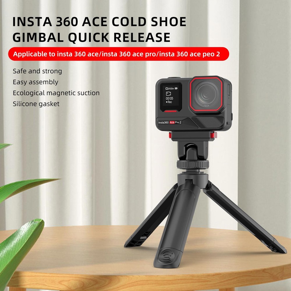 Magnetic Cold Shoe Quick Release Adapter Mount for Insta360 Ace/Ace Pro