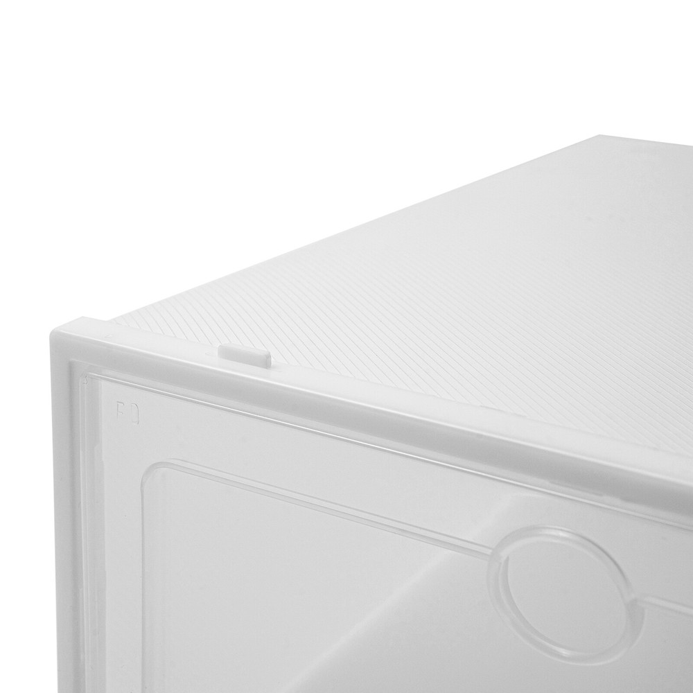 24Pcs Shoe Storage Box Clear Plastic Shoes Case Stackable Organizer Display